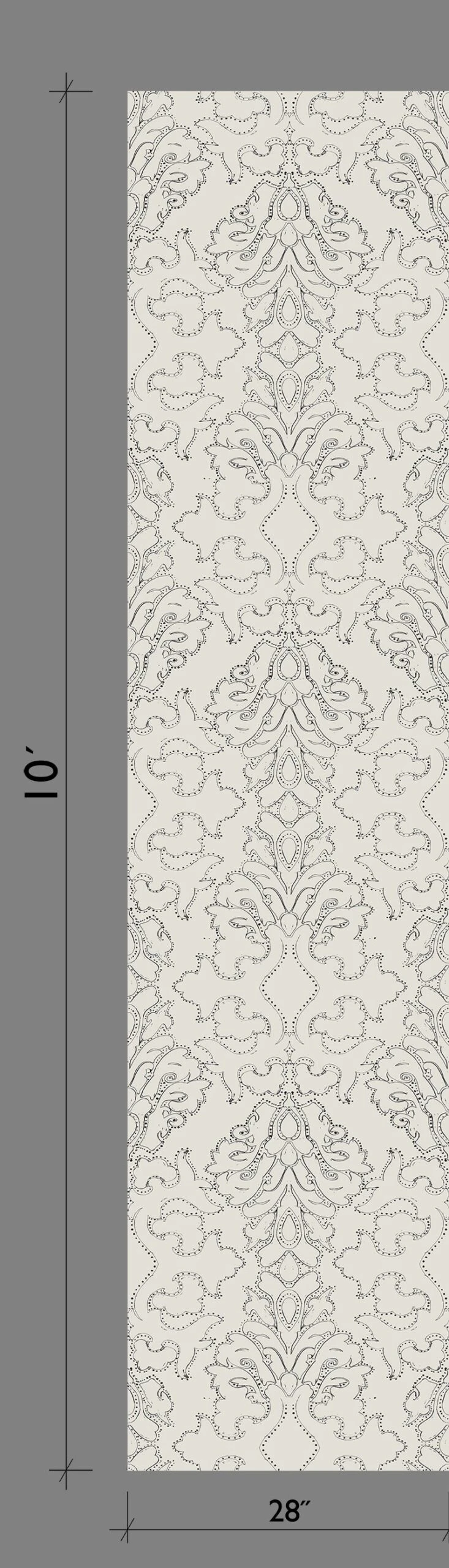 Western Damask© Wallpaper In Alabaster 2 Western Damask© Wallpaper In Alabaster - Image 2
