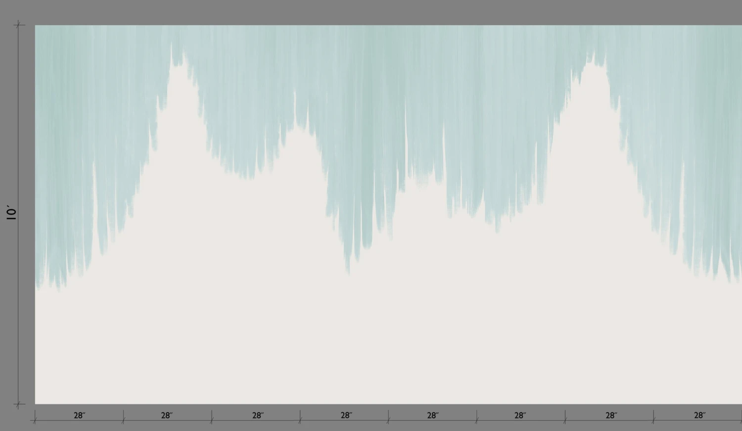 Wavelength© Mural Wallpaper In Aqua 2 Wavelength© Mural Wallpaper In Aqua - Image 2