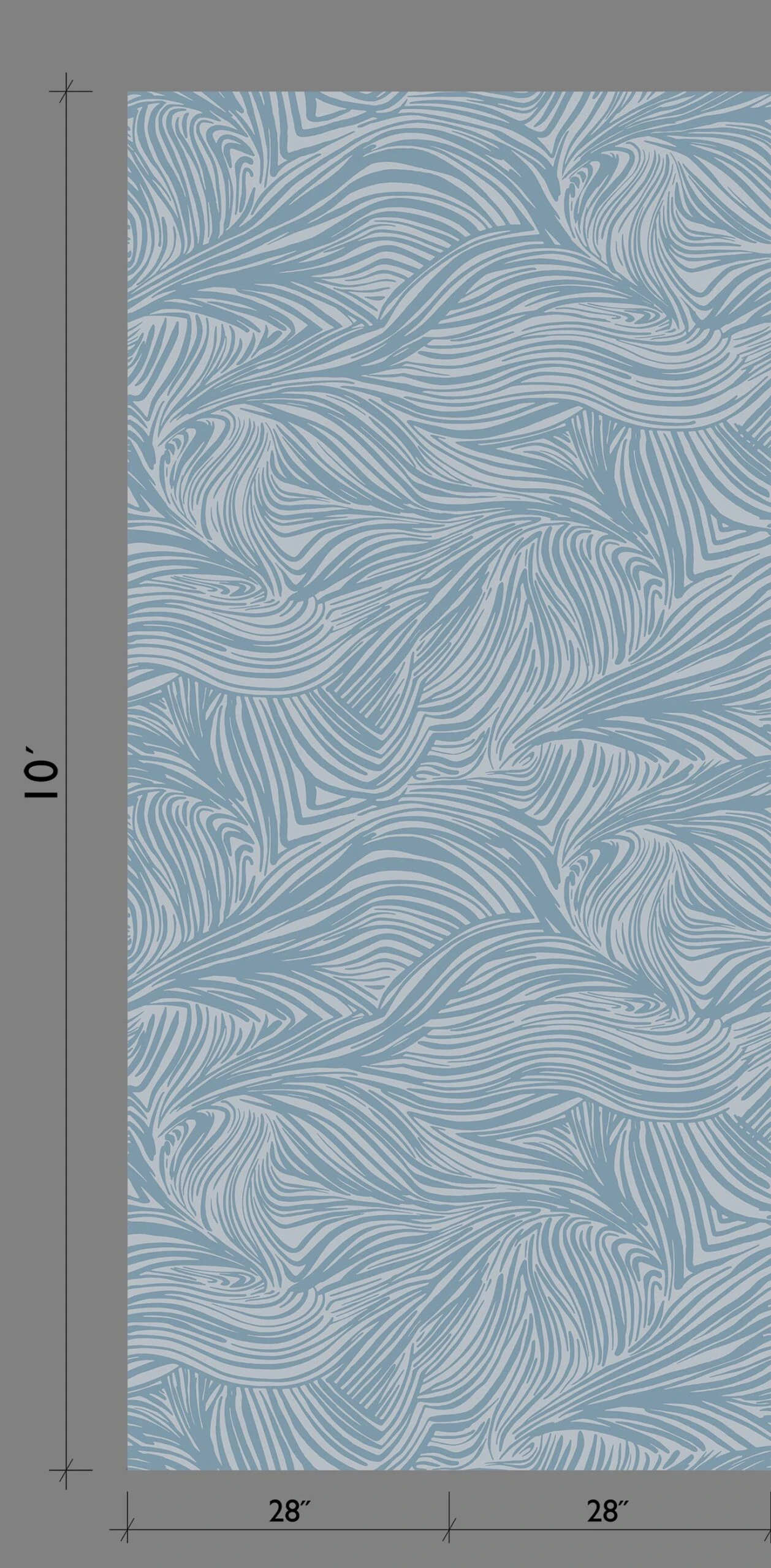 Hay Bale© Wallpaper In Cornflower 2 Hay Bale© Wallpaper In Cornflower - Image 2