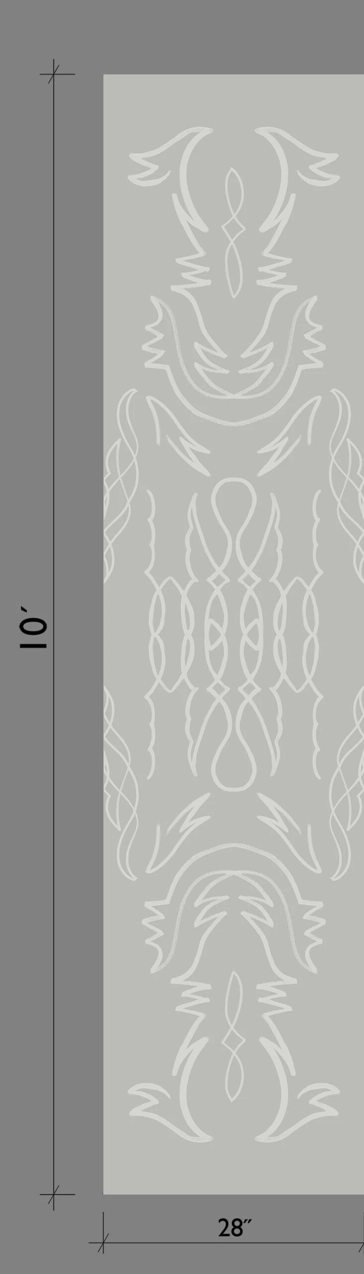 Side Saddle© Wallpaper In Sky Grey 2 Side Saddle© Wallpaper In Sky Grey - Image 2