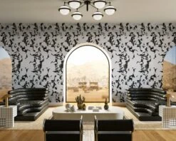 Tumbleweed© Wallpaper In Black + White -Drop It Modern Sales Tumbleweed Black White Final