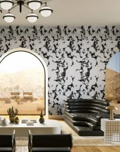 Tumbleweed© Wallpaper In Black + White -Drop It Modern Sales Tumbleweed Black White FinalCROP