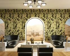 Tumbleweed© Wallpaper In Gold Rush -Drop It Modern Sales Tumbleweed GoldRush Final