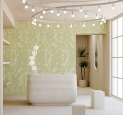 Hay Bale© Wallpaper In Stonecrop -Drop It Modern Sales Tumbleweed Stonecrop FinalCROP