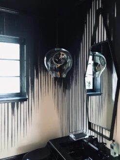 Wavelength© Mural Wallpaper In Charcoal -Drop It Modern Sales Unknown 5