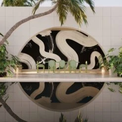 Untamed© Mural Wallpaper In Charcoal -Drop It Modern Sales Untamed Charcoal rendering