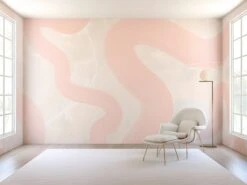 Untamed© Mural Wallpaper In Petal -Drop It Modern Sales Untamed Petal rendering