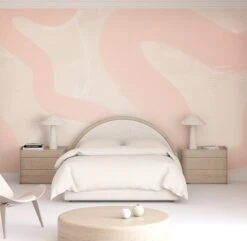 Untamed© Mural Wallpaper In Petal -Drop It Modern Sales Untamed Petal rendering 3