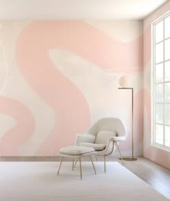 Untamed© Mural Wallpaper In Petal -Drop It Modern Sales Untamed Petal rendering 4