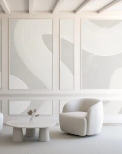 Untamed© Mural Wallpaper In Pewter -Drop It Modern Sales Untamed Pewter rendering 3