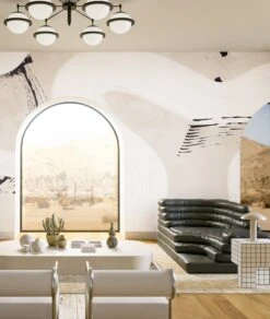 Untamed© Mural Wallpaper In Stone -Drop It Modern Sales Untamed Stone rendering 2