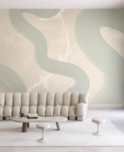 Untamed© Mural Wallpaper In Succulent -Drop It Modern Sales Untamed Succulent rendering