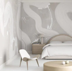 Untamed© Mural Wallpaper In Cement -Drop It Modern Sales Untamed grey 1webcrop 1
