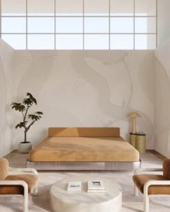 Untamed© Mural Wallpaper In Cobble -Drop It Modern Sales Untamedcobble render 12