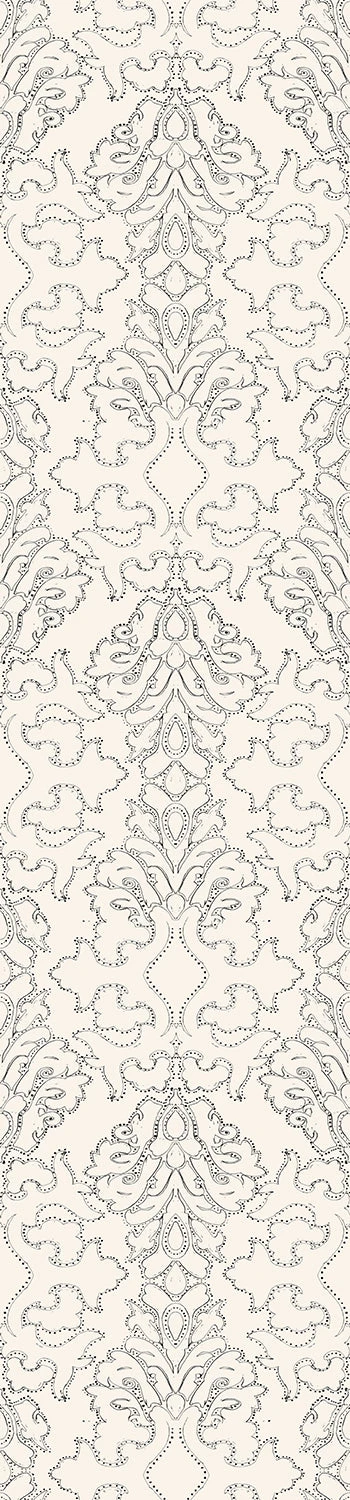 Western Damask© Wallpaper In Black + Cremé 5 Western Damask© Wallpaper In Black + Cremé - Image 5