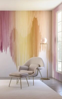 Wavelength© Mural Wallpaper In Lilac -Drop It Modern Sales Wavelength Lilac Finalpin