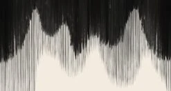 Wavelength© Mural Wallpaper In Charcoal -Drop It Modern Sales Wavelength charcoal