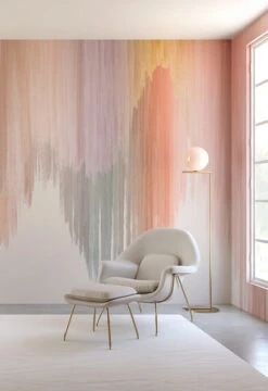 Wavelength© Mural Wallpaper In Bomboleo -Drop It Modern Sales Wavelength pastel. FINALjpgwebcrop