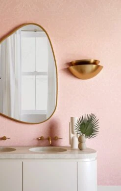 Western Damask© Wallpaper In Azalea -Drop It Modern Sales WesternDamask Azalea FinalCROP