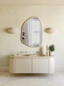 Western Damask© Wallpaper In Clover -Drop It Modern Sales WesternDamask Clover Final