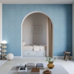 Western Damask© Wallpaper In Cornflower -Drop It Modern Sales WesternDamask Cornflower