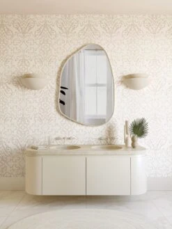 Western Damask© Wallpaper In Mojave -Drop It Modern Sales WesternDamask Mojave Final