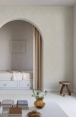 Western Damask© Wallpaper In Slate -Drop It Modern Sales WesternDamask Slate FinalCROP