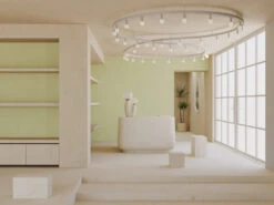 Western Damask© Wallpaper In Stonecrop -Drop It Modern Sales WesternDanmask Stonecrop 1