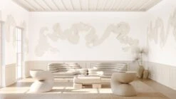 Abstract Art© Mural Wallpaper In Vanillawood -Drop It Modern Sales abstract art vanillawood baseart rendering