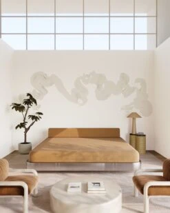 Abstract Art© Mural Wallpaper In Vanillawood -Drop It Modern Sales abstractartvanillawood rendering 03