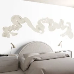 Abstract Art© Mural Wallpaper In Vanillawood -Drop It Modern Sales abstractartvanillawood rendering 06