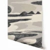 American Landscape© Mural Wallpaper In Black + Creme