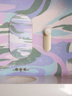 American Landscape© Mural Wallpaper In Pacific -Drop It Modern Sales american landscape pacific renderingcrop