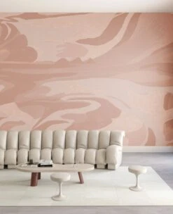 American Landscape© Mural Wallpaper In Terracotta -Drop It Modern Sales american landscape terracotta render 04