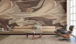 American Landscape© Mural Wallpaper In Topaz -Drop It Modern Sales american landscape topaz render 04