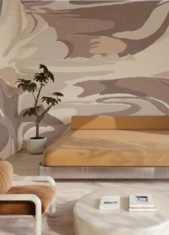 American Landscape© Mural Wallpaper In Topaz -Drop It Modern Sales american landscape topaz render 06 Crop