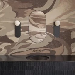 American Landscape© Mural Wallpaper In Topaz -Drop It Modern Sales american landscape topaz rendering