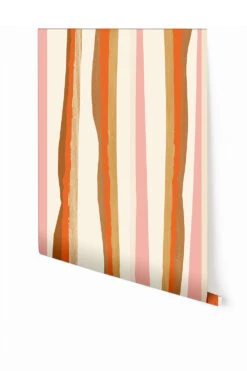 Longitude© Mural Wallpaper In Aperol