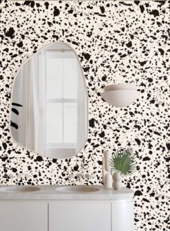 Appaloosa© Mural Wallpaper In Black + Cremé -Drop It Modern Sales appaloosa black creme render 01