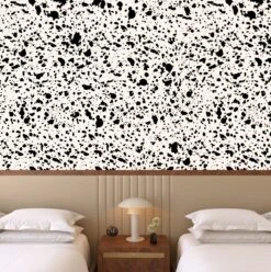 Appaloosa© Mural Wallpaper In Black + Cremé -Drop It Modern Sales appaloosa black creme render 06