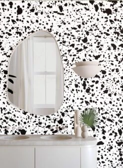 Appaloosa© Mural Wallpaper In Black + White -Drop It Modern Sales appaloosa black white 04