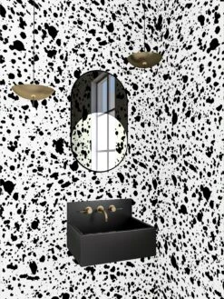 Appaloosa© Mural Wallpaper In Black + White -Drop It Modern Sales appaloosa black white render 03