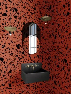 Appaloosa© Mural Wallpaper In Brick + Black -Drop It Modern Sales appaloosa brick black render 02