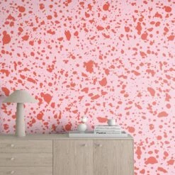 Appaloosa© Mural Wallpaper In Hollyhock -Drop It Modern Sales appaloosa hollyhock render 02