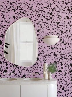 Appaloosa© Mural Wallpaper In Purple + Black -Drop It Modern Sales appaloosa purple black render 04