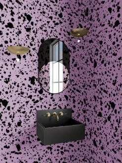 Appaloosa© Mural Wallpaper In Purple + Black -Drop It Modern Sales appaloosa purple black render 05