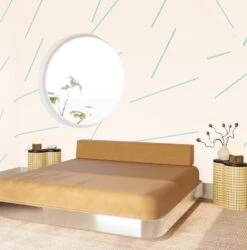 Bang Dem Sticks© Wallpaper In Tiffany -Drop It Modern Sales bang dem sticks tiffany rendering 03