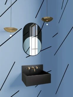 Bang Dem Sticks© Wallpaper In Blue -Drop It Modern Sales bangdemsticksbluerender01