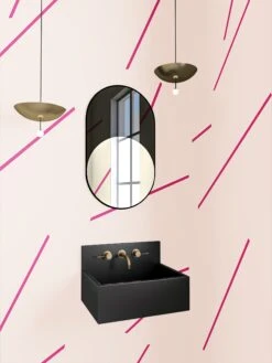 Bang Dem Sticks© Wallpaper In Fuchsia -Drop It Modern Sales bangdemsticksfuchsiarender 02