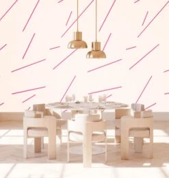 Bang Dem Sticks© Wallpaper In Fuchsia -Drop It Modern Sales bangdemsticksfuchsiarender01